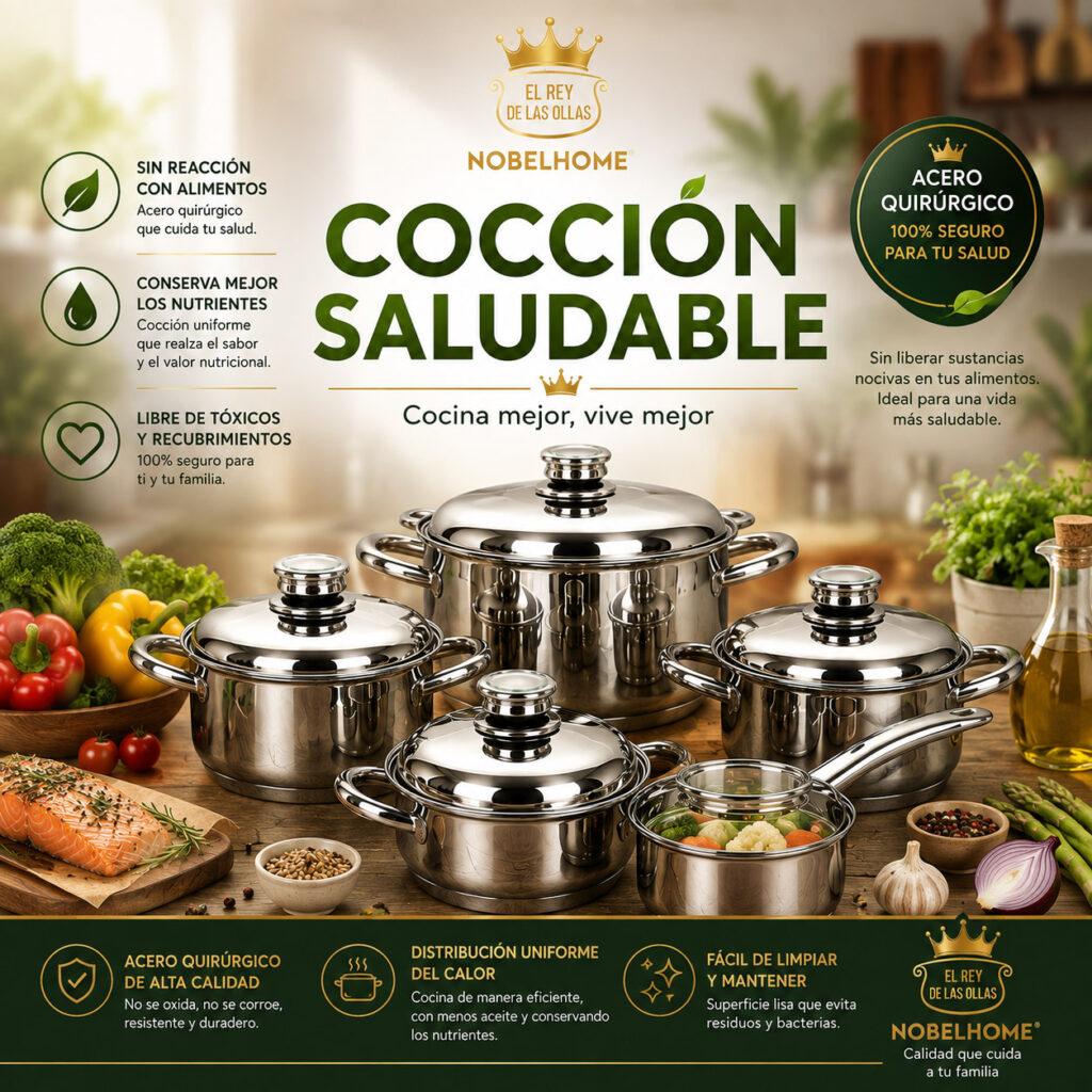 coccion saludable con las ollas nobelhome el rey de las ollas